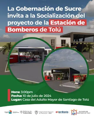 Socialización del Proyecto de la Estación de Bomberos en Tolú